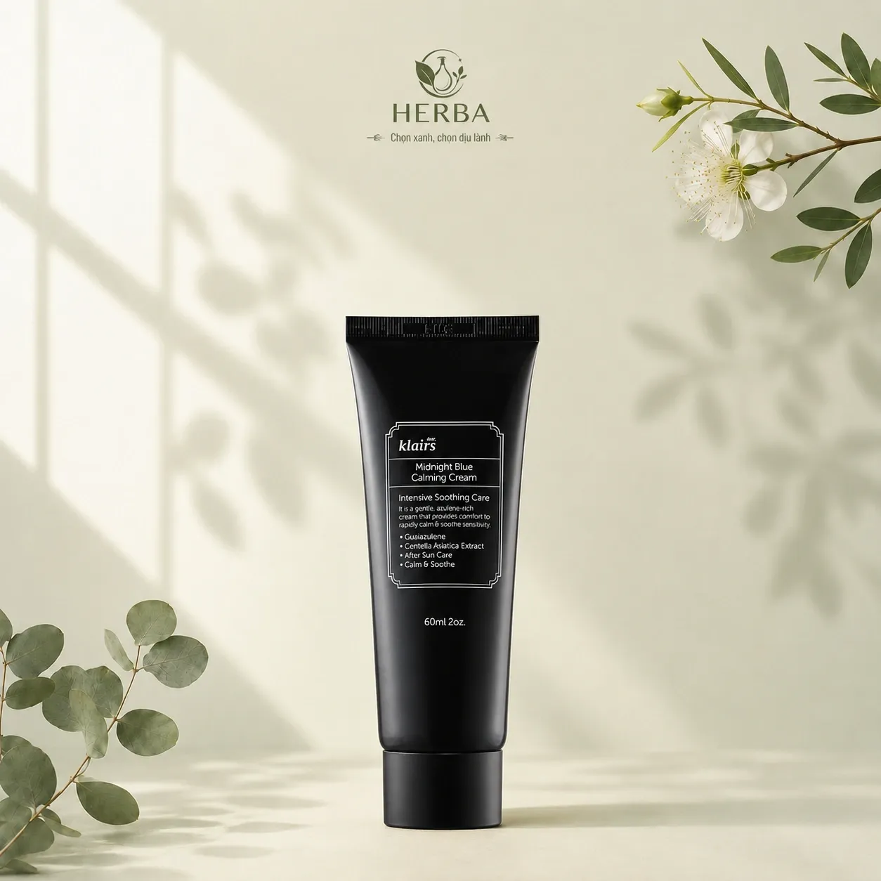 Kem dưỡng làm dịu Dear Klairs Midnight Blue Calming Cream xanh lam 60ml