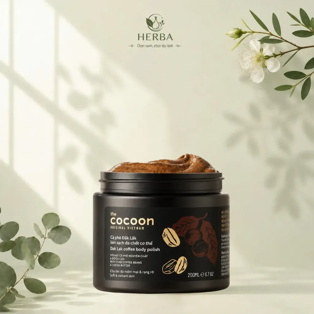 [SCR-COC-BOD-200M] Tẩy tế bào chết toàn thân Cocoon Dak Lak Coffee Body Scrub cà phê Đắk Lắk 200ml