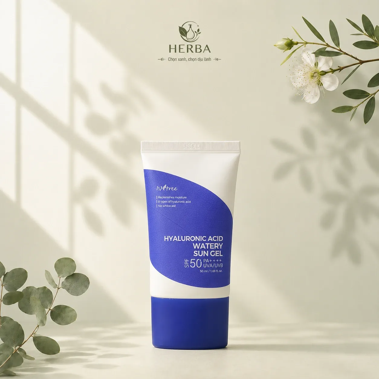 Kem chống nắng Isntree Hyaluronic Acid Watery Sun Gel Hyaluronic Acid SPF50+ PA++++ 50ml