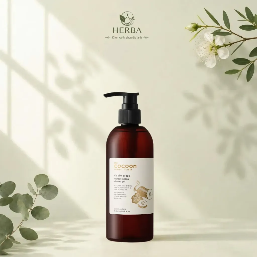 [GEL-COC-BOD-310M] Gel tắm Cocoon Winter Melon Reducing Back Acne Giảm Mụn Lưng 310ml