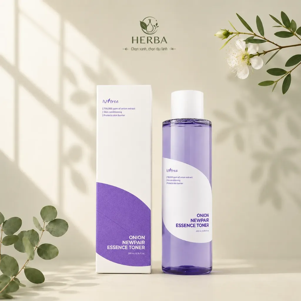 Nước cân bằng Isntree Onion Newpair Toner hành tím đỏ Muan 200ml