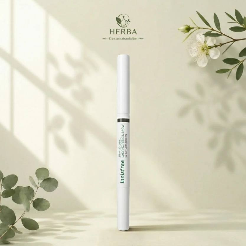 [BRW-INS-EYC-0.15G] Chì kẻ mày thuần chay Innisfree Simple Label Lasting Pencil Brow 0.15g